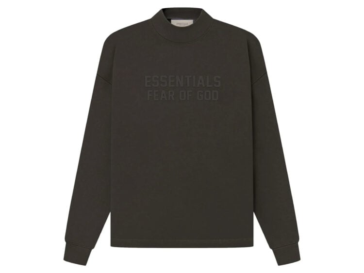 fear of god essentials relaxed crewneck off black
