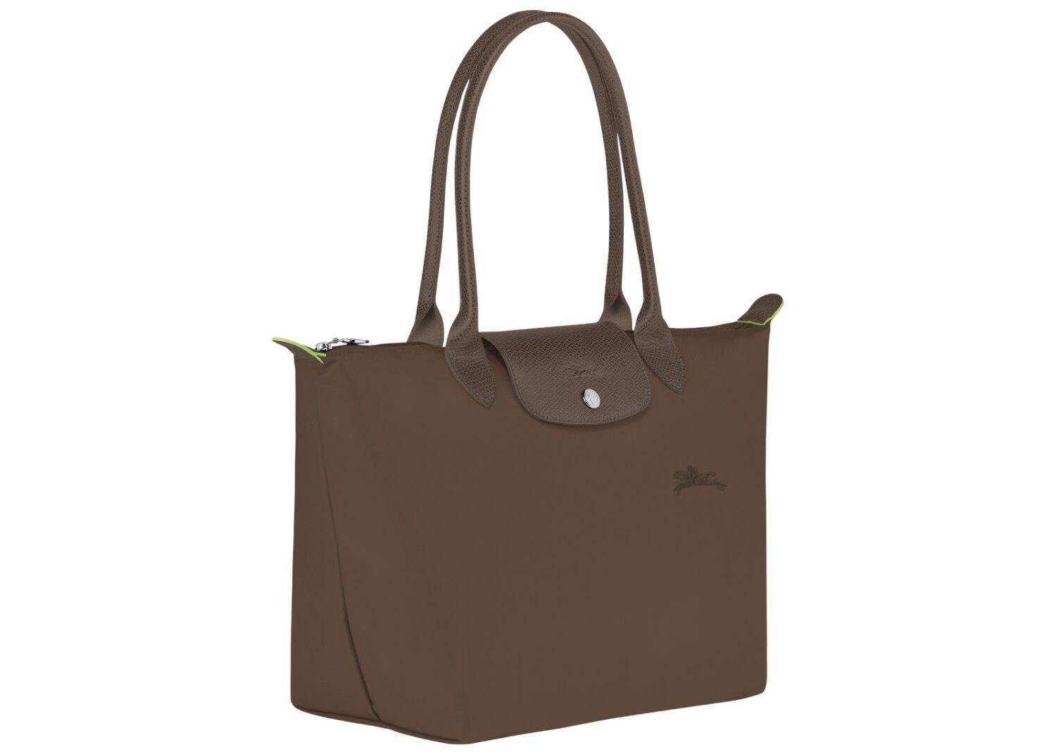 longchamp le pliage green medium tote bag terra