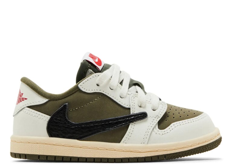 nike air jordan 1 retro low og sp travis scott medium olive (td)