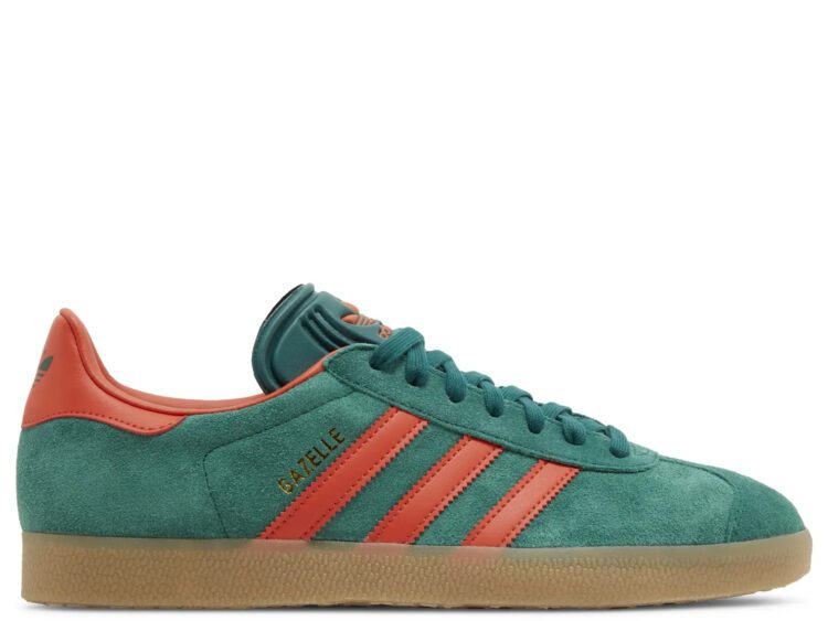 adidas gazelle collegiate green preloved red