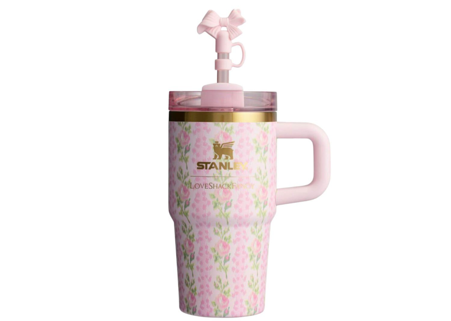 stanley x loveshackfancy flowstate quencher 20oz tumbler pastel blue