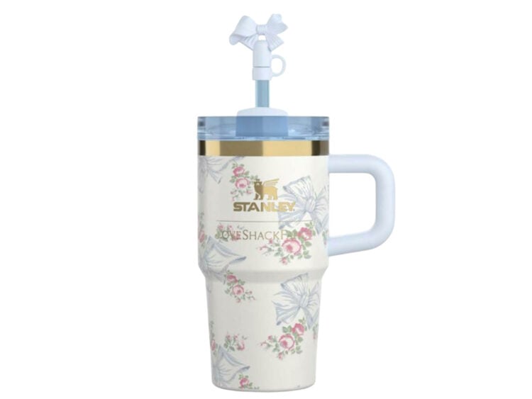 stanley x loveshackfancy flowstate quencher 20oz tumbler pastel blue