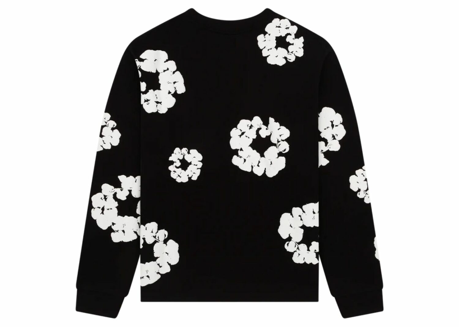 denim tears long sleeve cotton wreath t shirt black