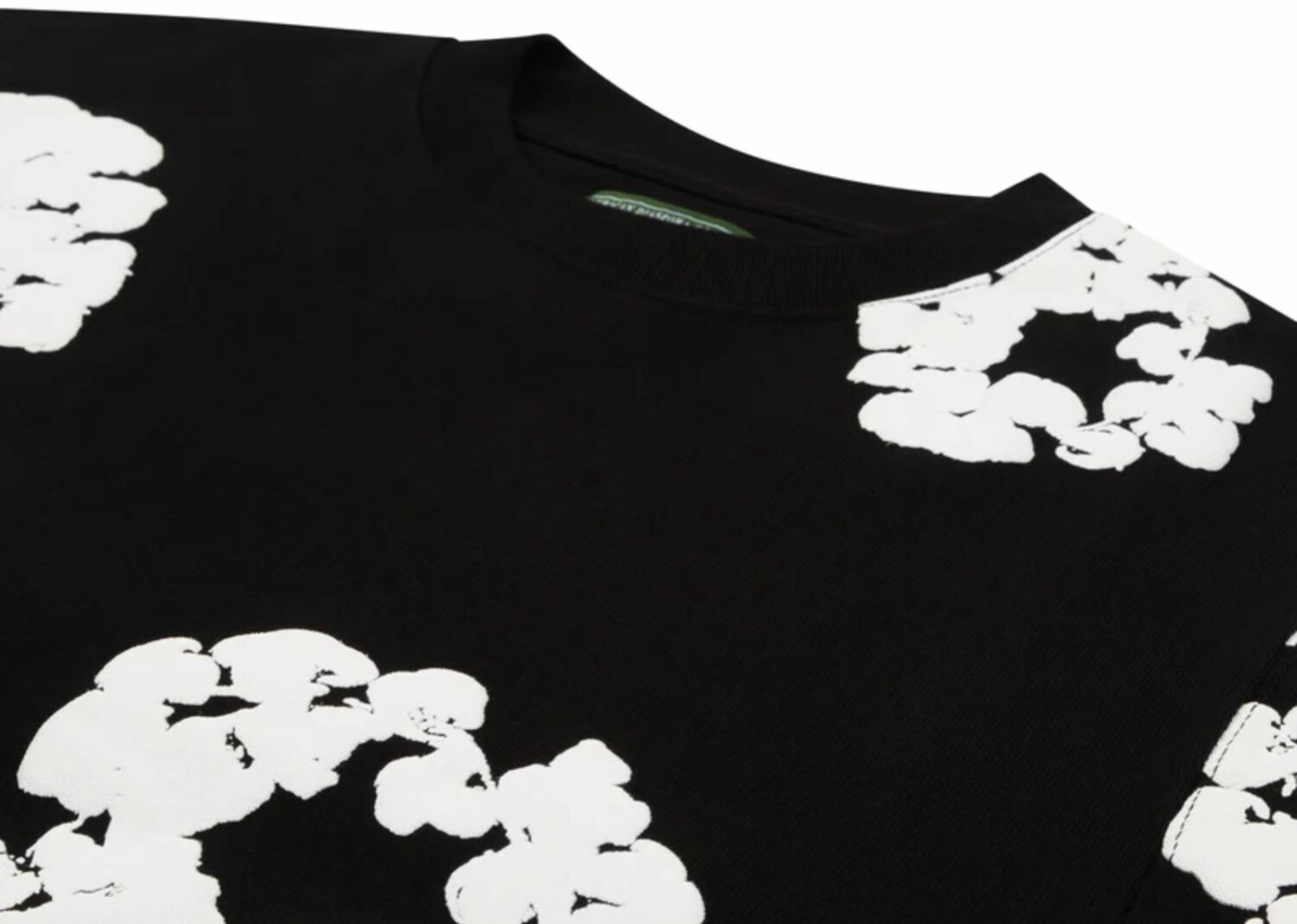denim tears long sleeve cotton wreath t shirt black