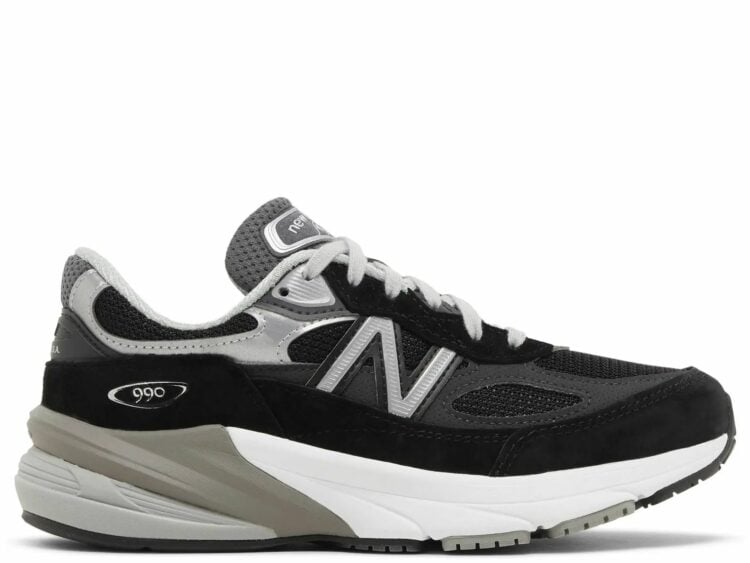 new balance 990v6 miusa black grey white (w)