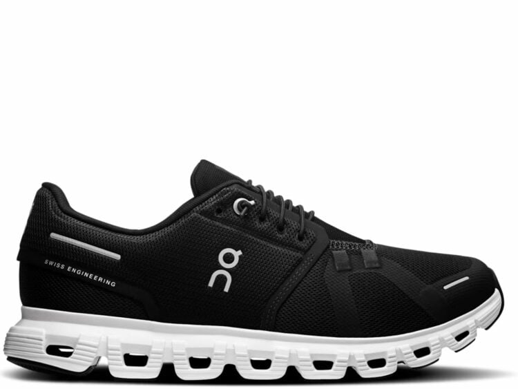 on running cloud 6 black white (w)