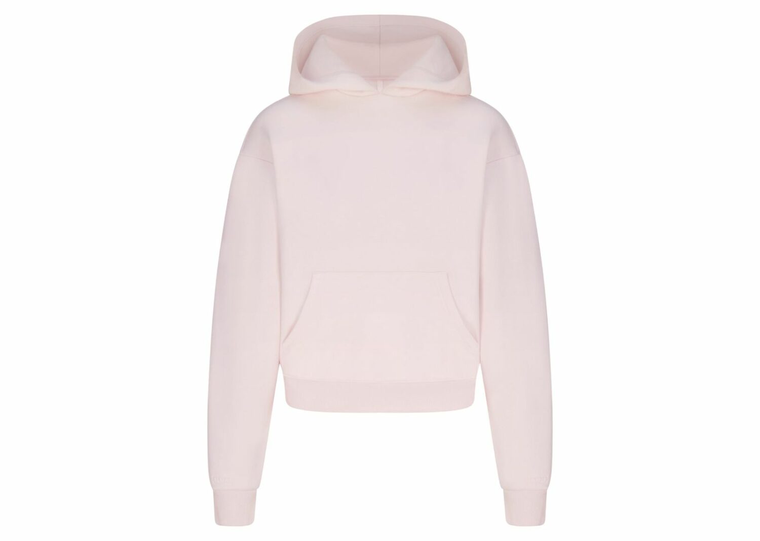skims cotton fleece classic hoodie barely pink