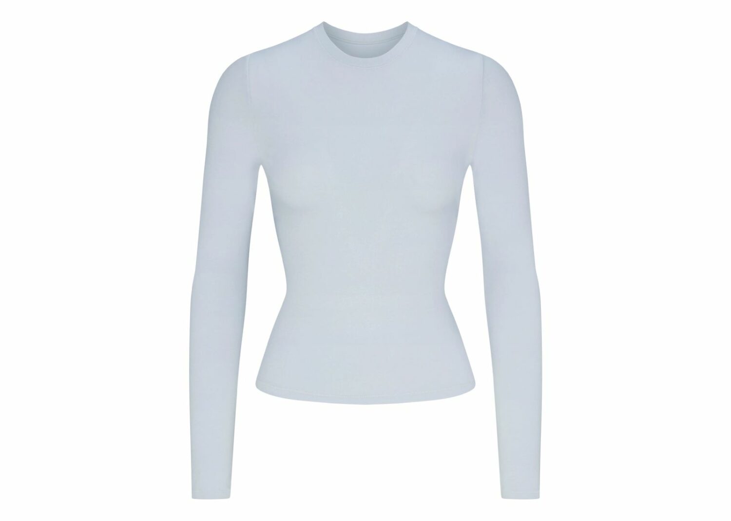 skims cotton jersey long sleeve t shirt zen blue