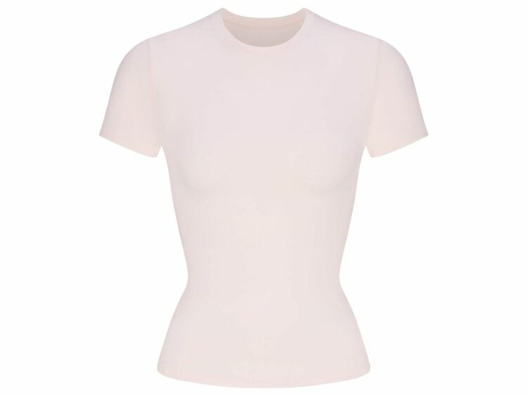 skims cotton jersey t shirt barely pink
