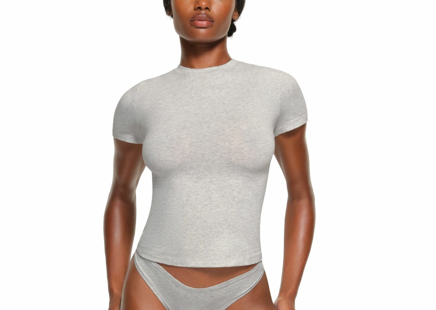skims cotton jersey t shirt light heather grey