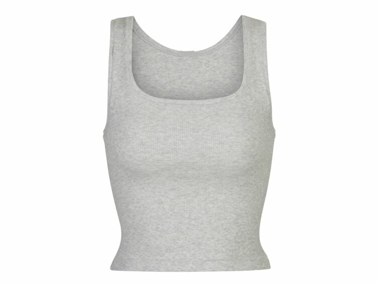 skims cotton rib tank light heather grey
