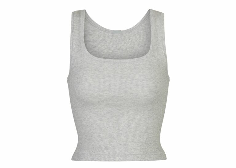 skims cotton rib tank light heather grey
