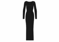 skims soft lounge long sleeve dress onyx