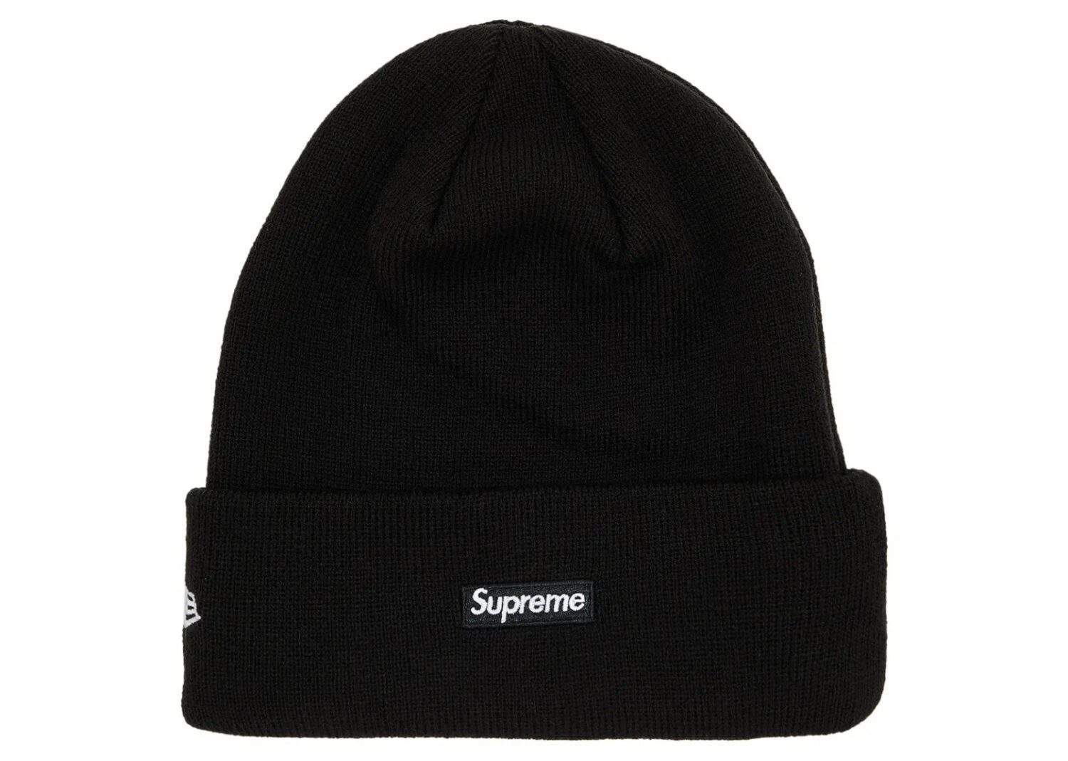 supreme new era s logo beanie (fw24) black