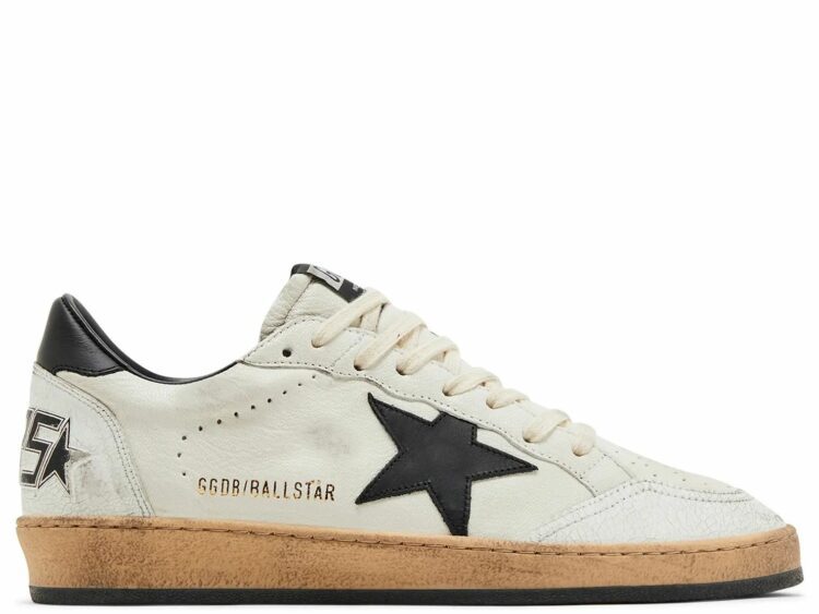 golden goose ball star white nappa with black star