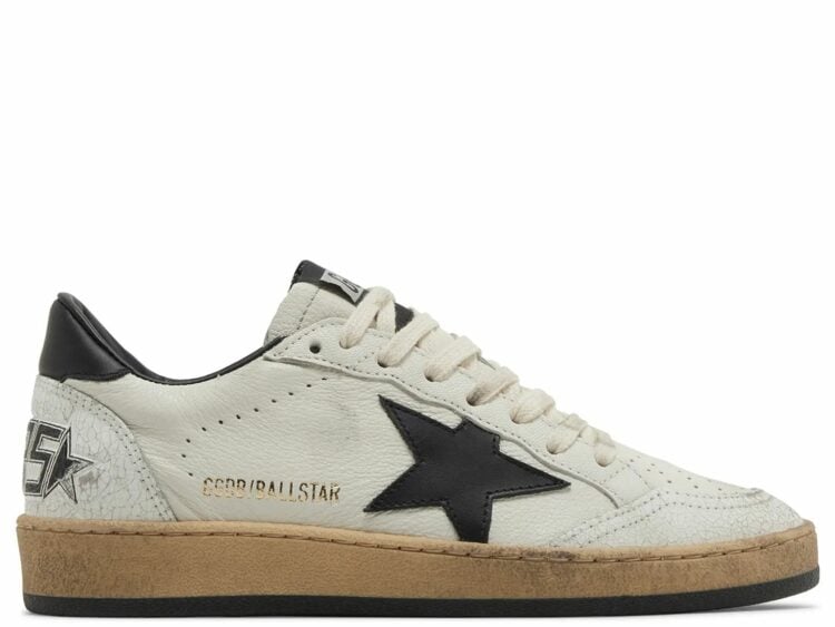 golden goose ball star white nappa with black star (w)