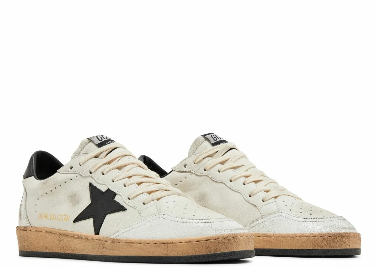 golden goose ball star white nappa with black star