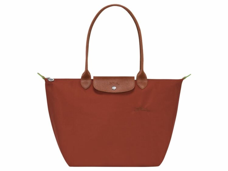 longchamp le pliage green large tote bag chestnut