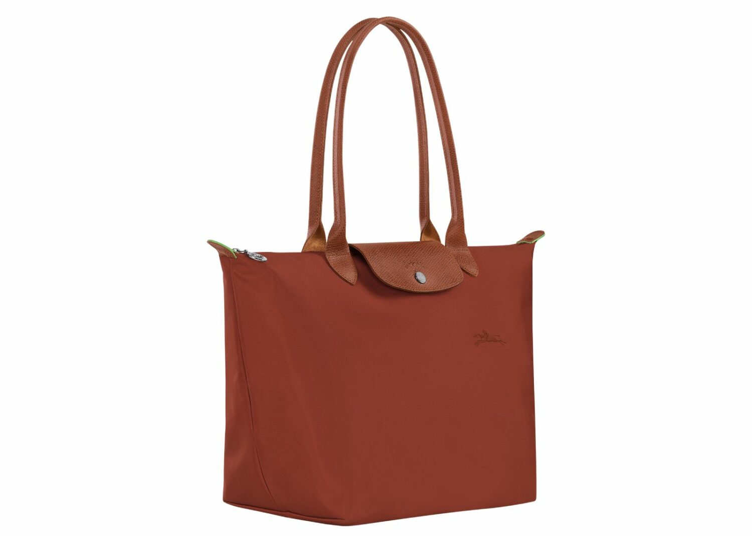 longchamp le pliage green large tote bag chestnut