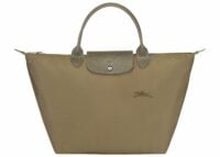 longchamp le pliage green medium handbag artichoke