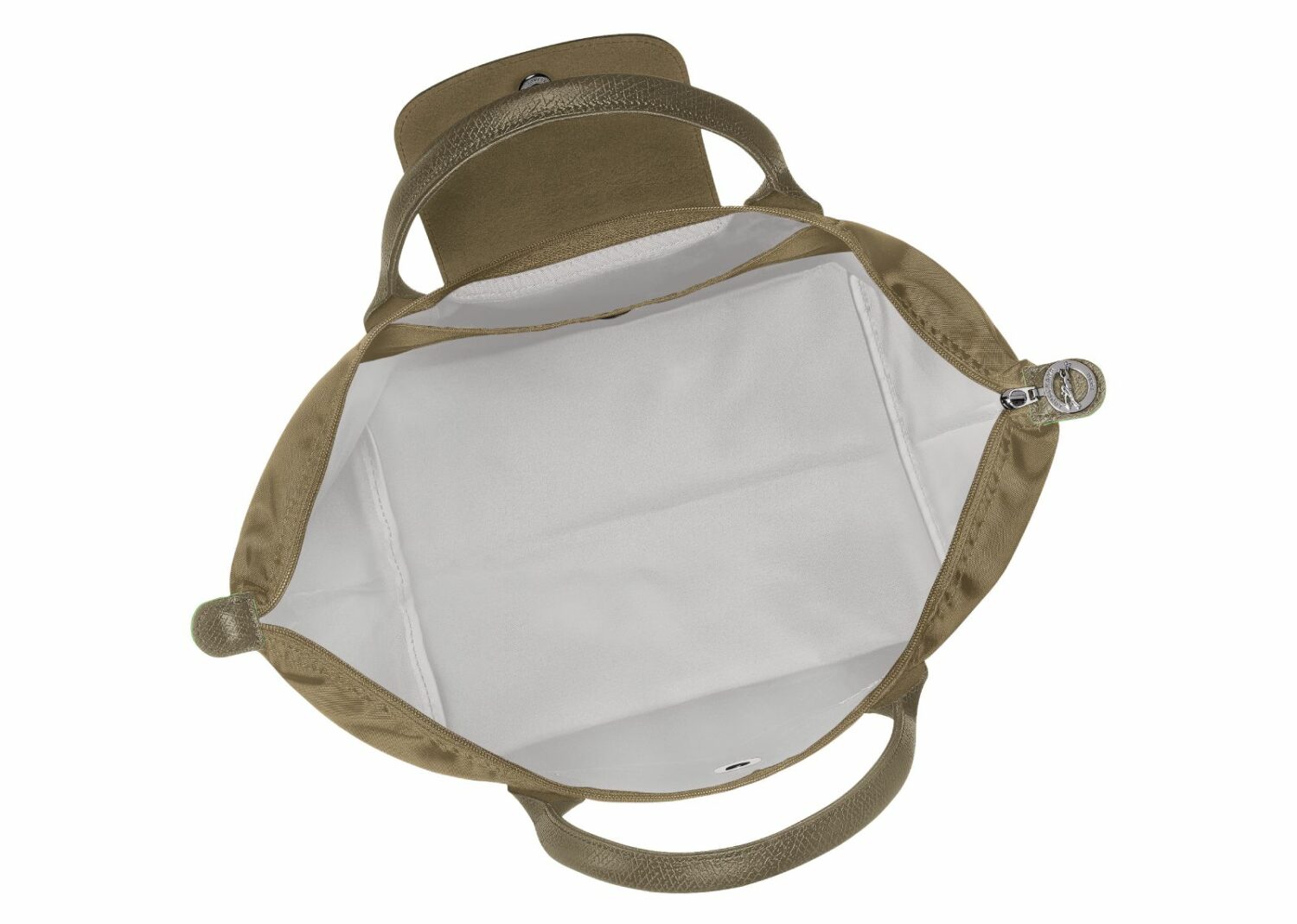 longchamp le pliage green medium handbag artichoke