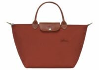 longchamp le pliage green medium handbag chestnut