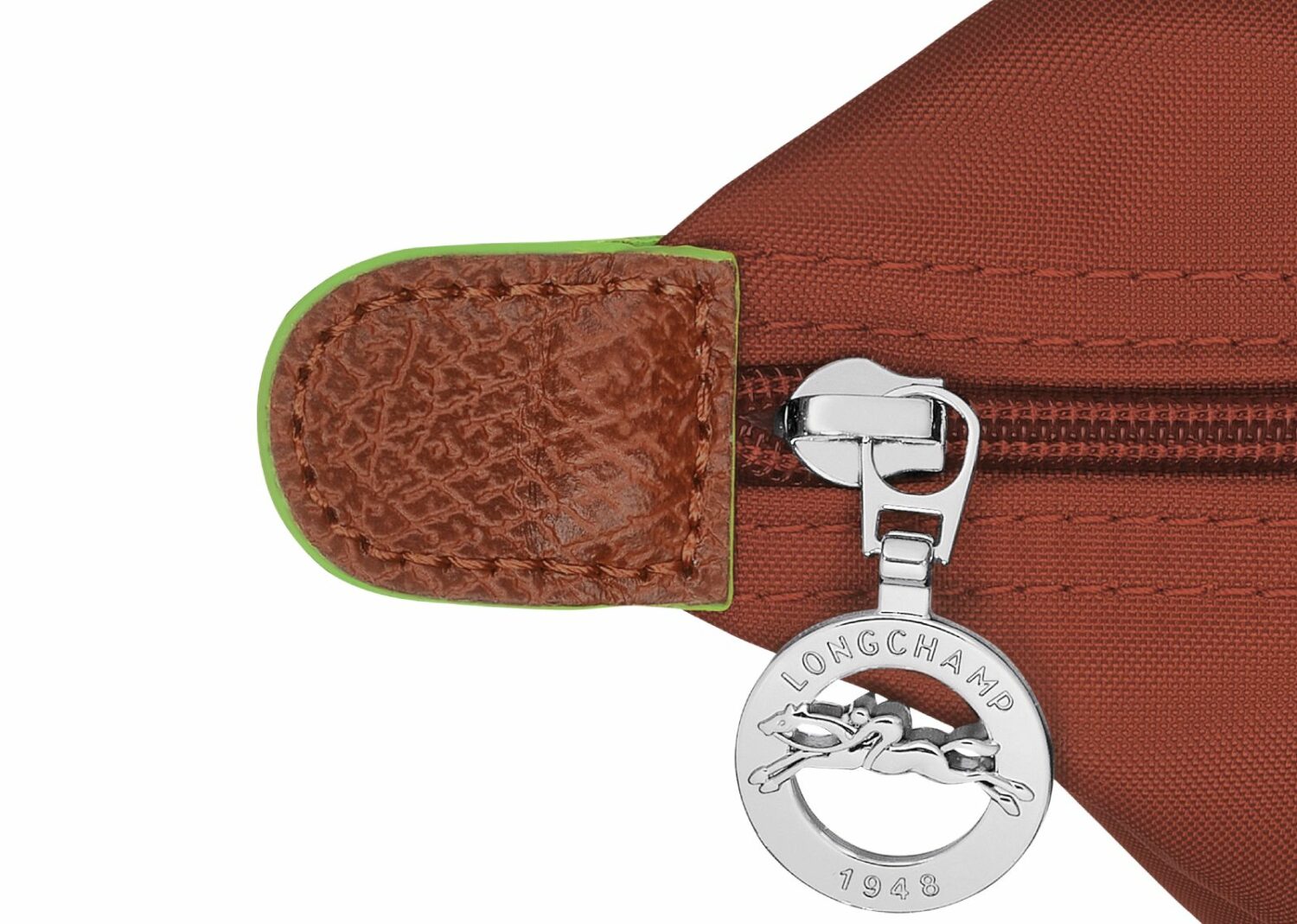 longchamp le pliage green medium handbag chestnut