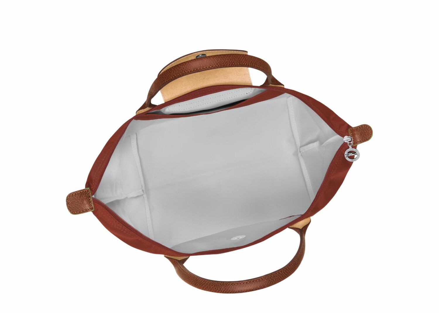 longchamp le pliage green medium handbag chestnut