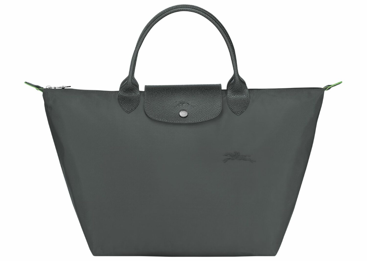 longchamp le pliage green medium handbag graphite