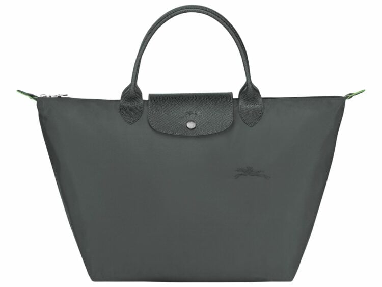 longchamp le pliage green medium handbag graphite