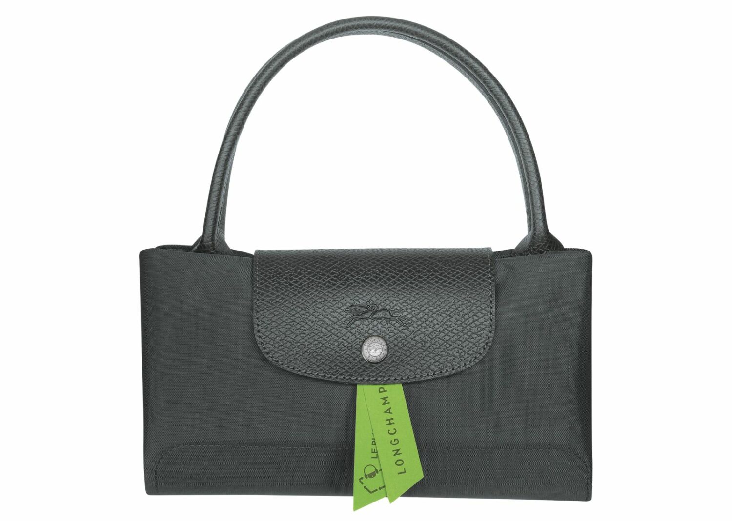 longchamp le pliage green medium handbag graphite