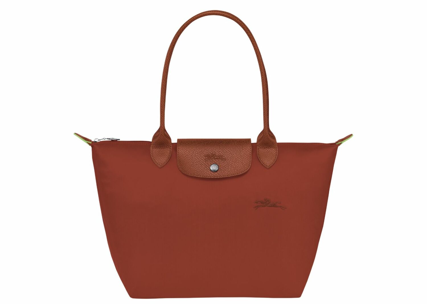 longchamp le pliage green medium tote bag chestnut