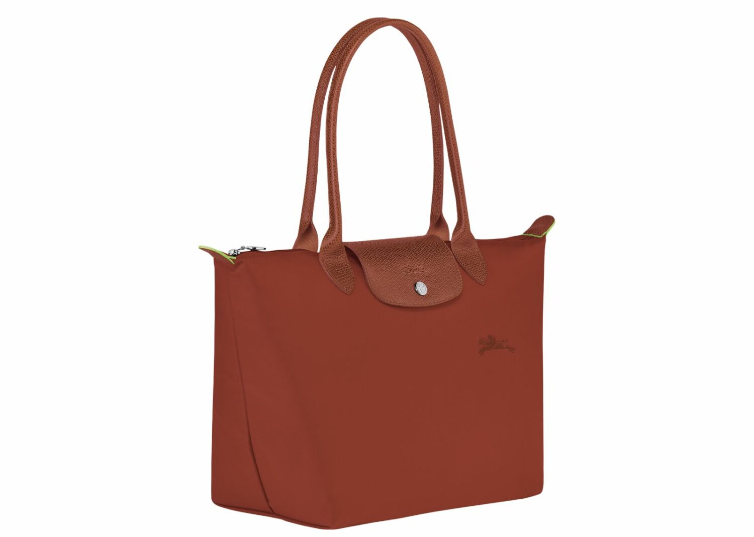 longchamp le pliage green medium tote bag chestnut