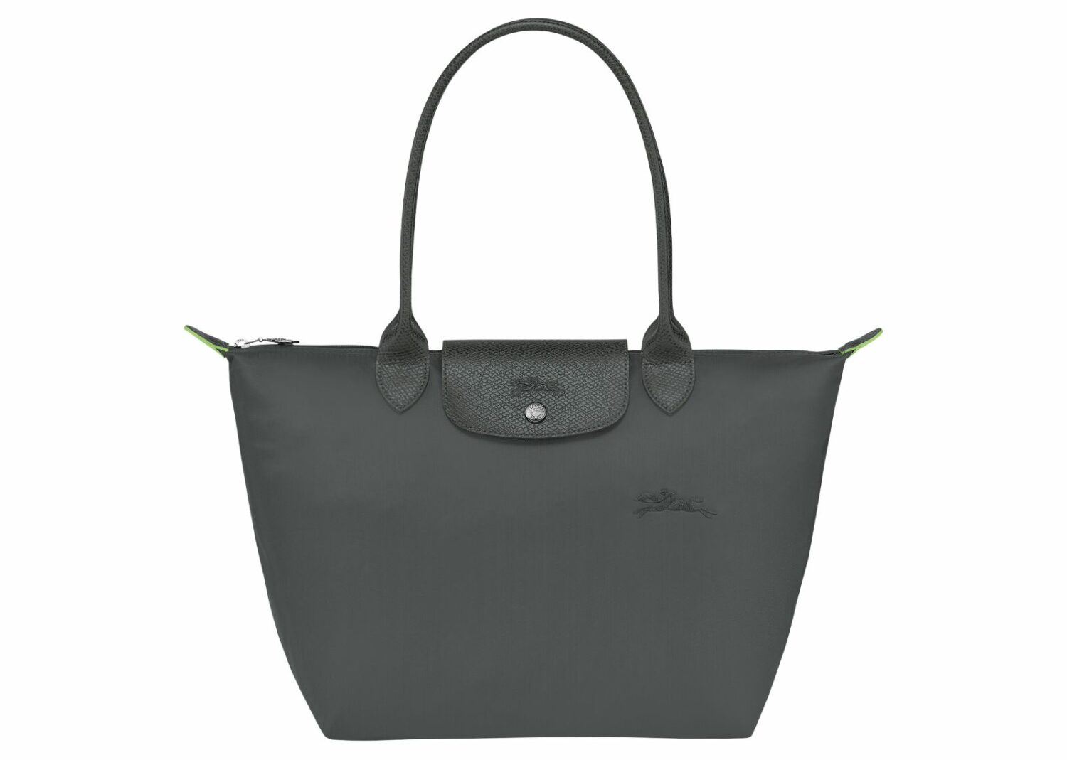 longchamp le pliage green medium tote bag graphite