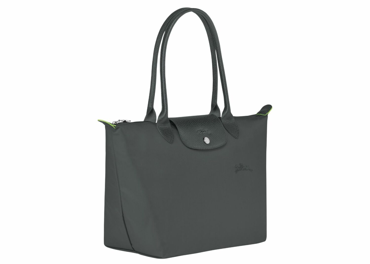 longchamp le pliage green medium tote bag graphite