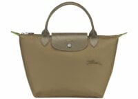 longchamp le pliage green small handbag artichoke