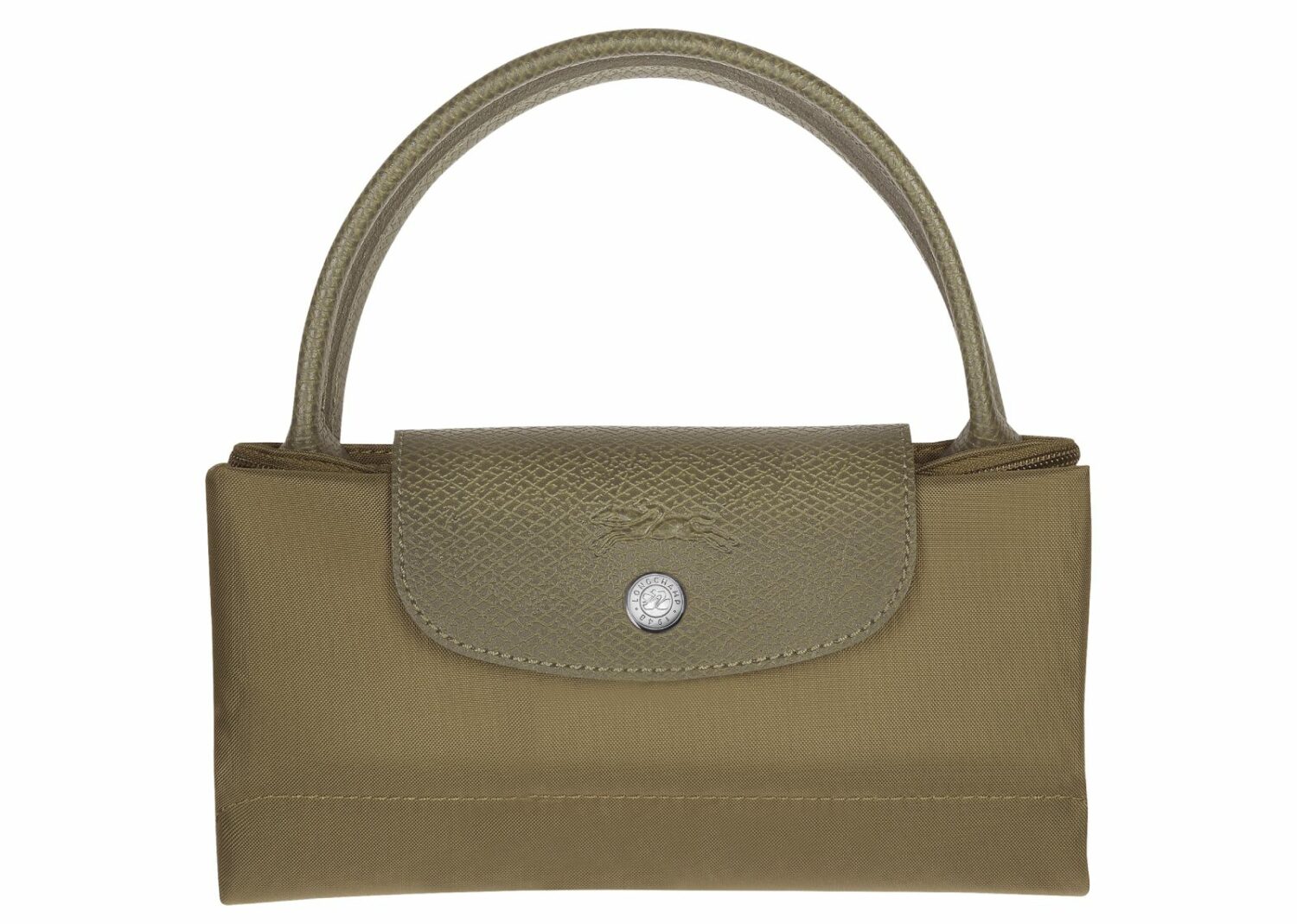 longchamp le pliage green small handbag artichoke