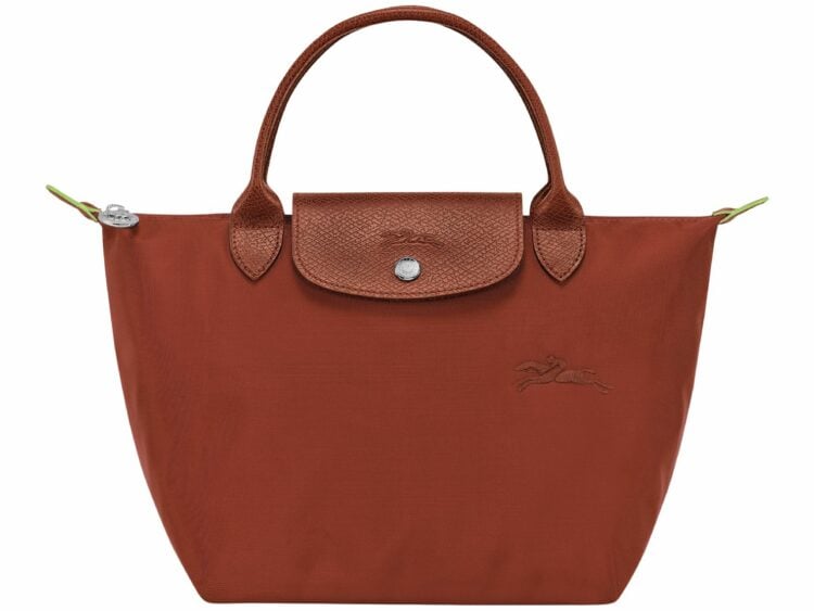 longchamp le pliage green small handbag chesntu