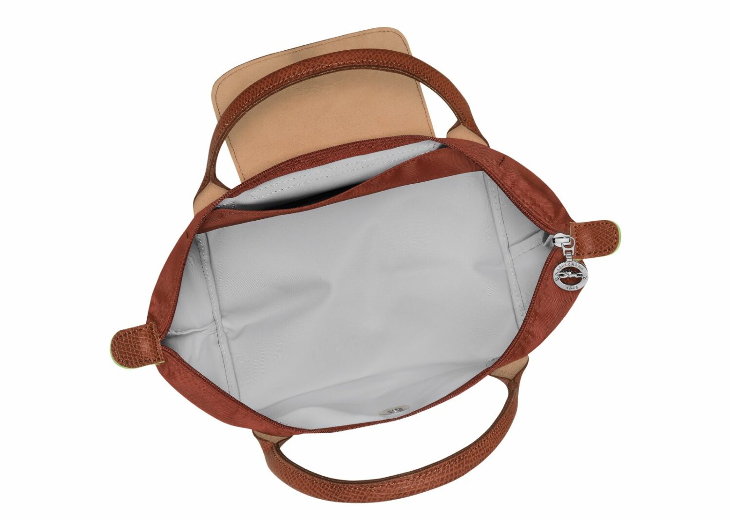 longchamp le pliage green small handbag chesntu