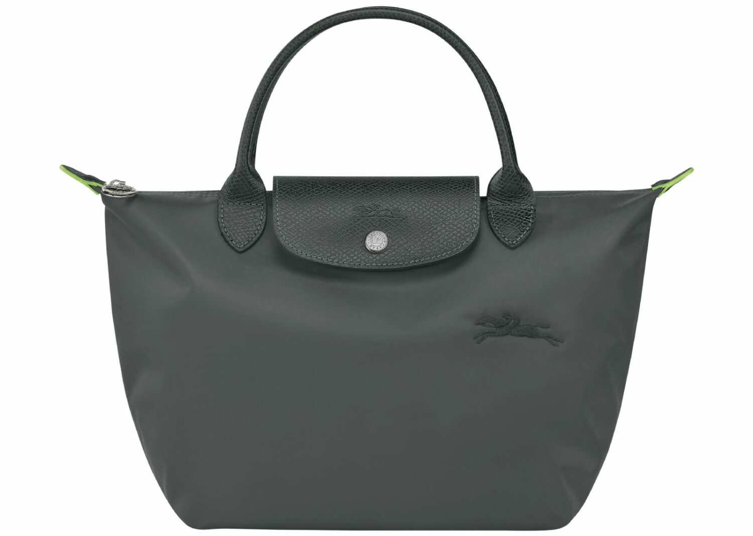 longchamp le pliage green small handbag graphite