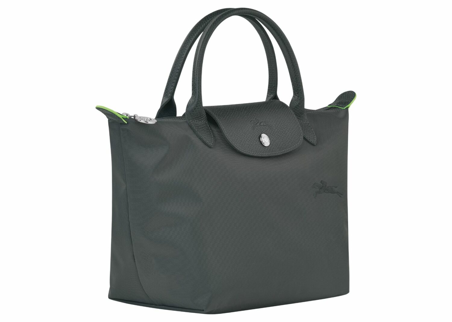 longchamp le pliage green small handbag graphite