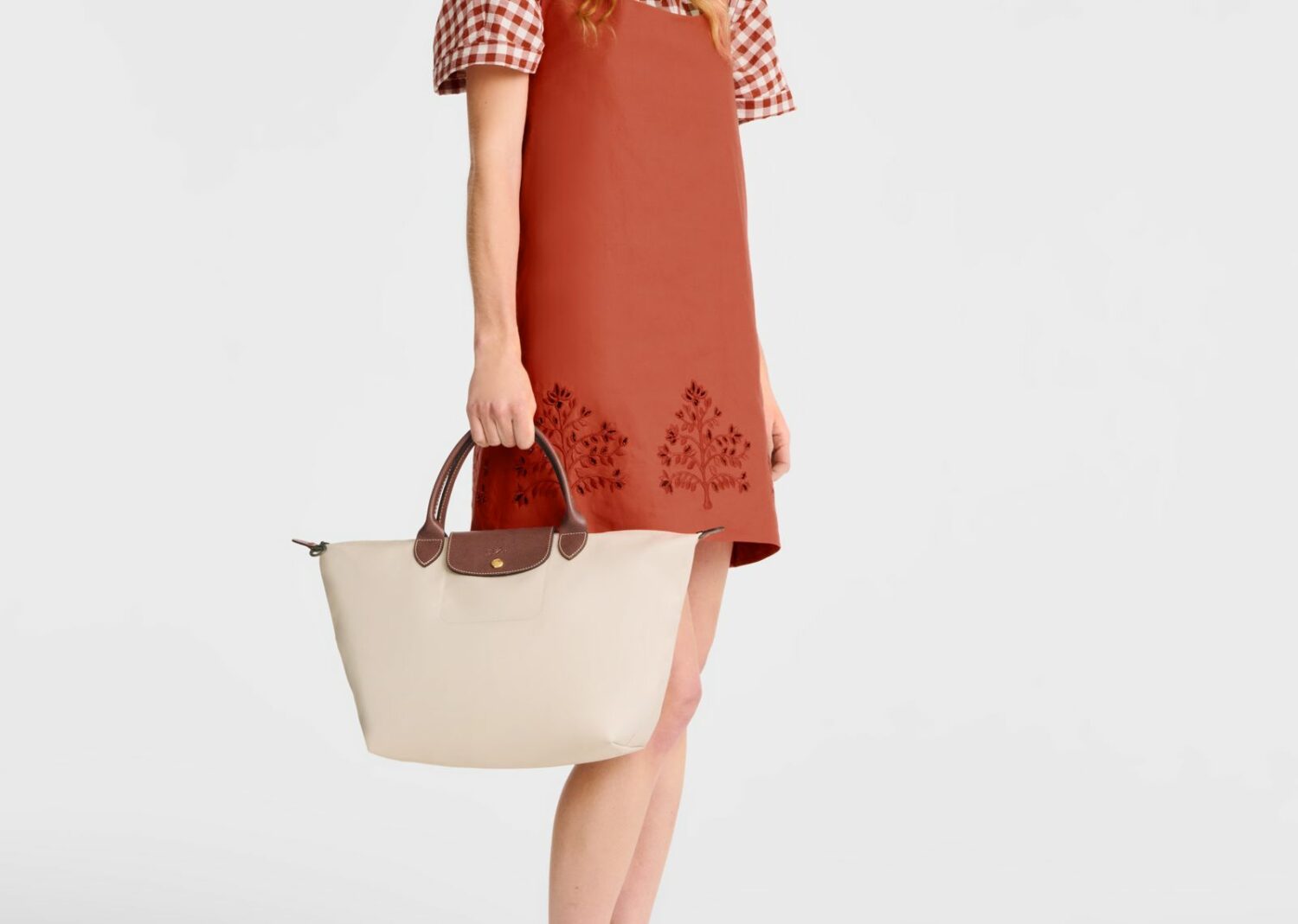 longchamp le pliage original medium handbag paper