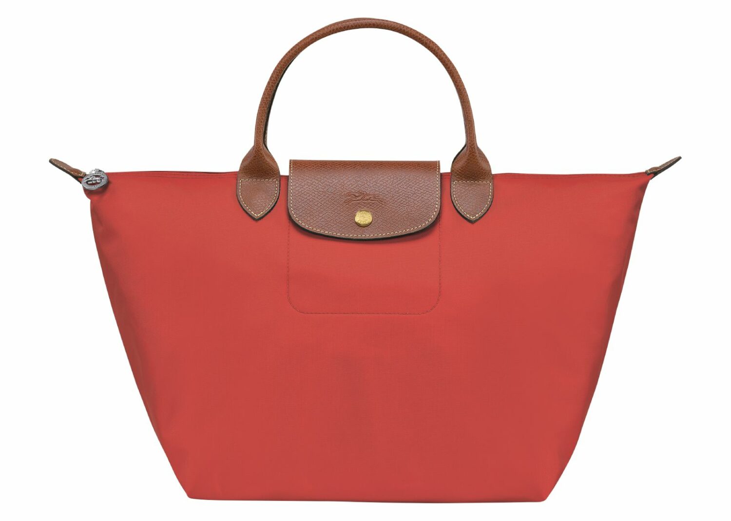 longchamp le pliage original medium handbag tomato