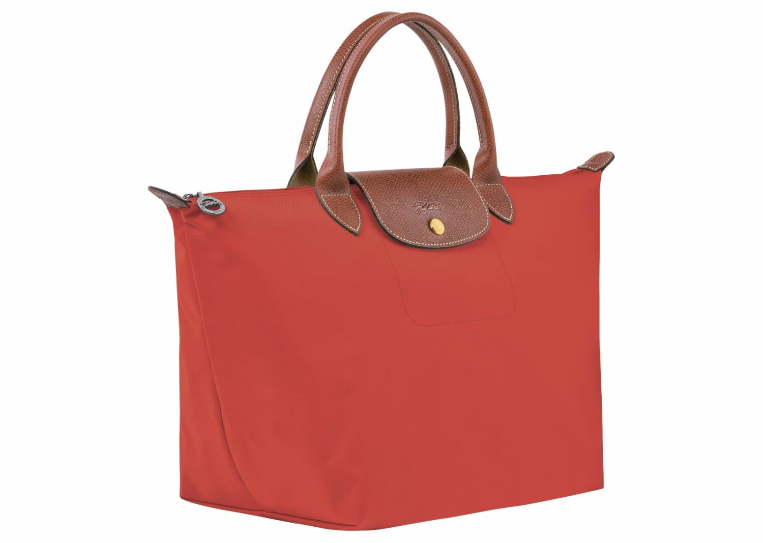 longchamp le pliage original medium handbag tomato