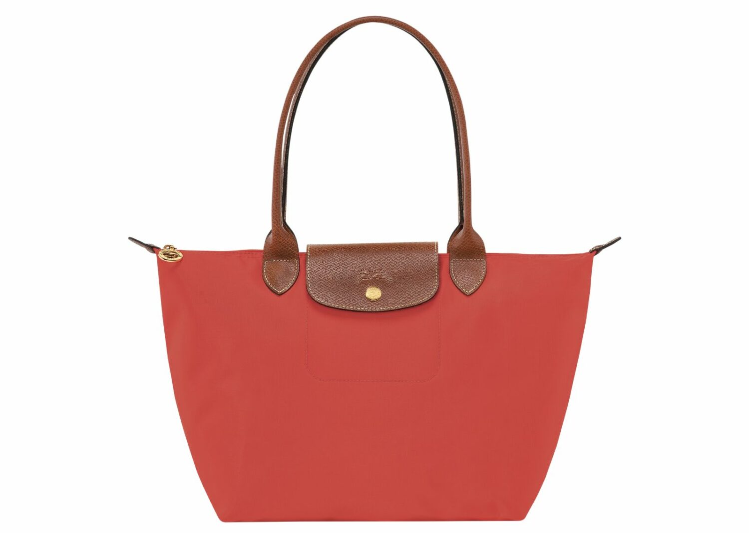longchamp le pliage original medium tote bag tomato