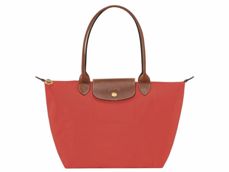 longchamp le pliage original medium tote bag tomato
