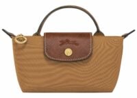 longchamp le pliage original pouch with handle fawn