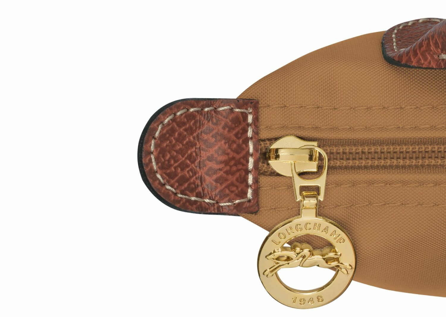 longchamp le pliage original pouch with handle fawn