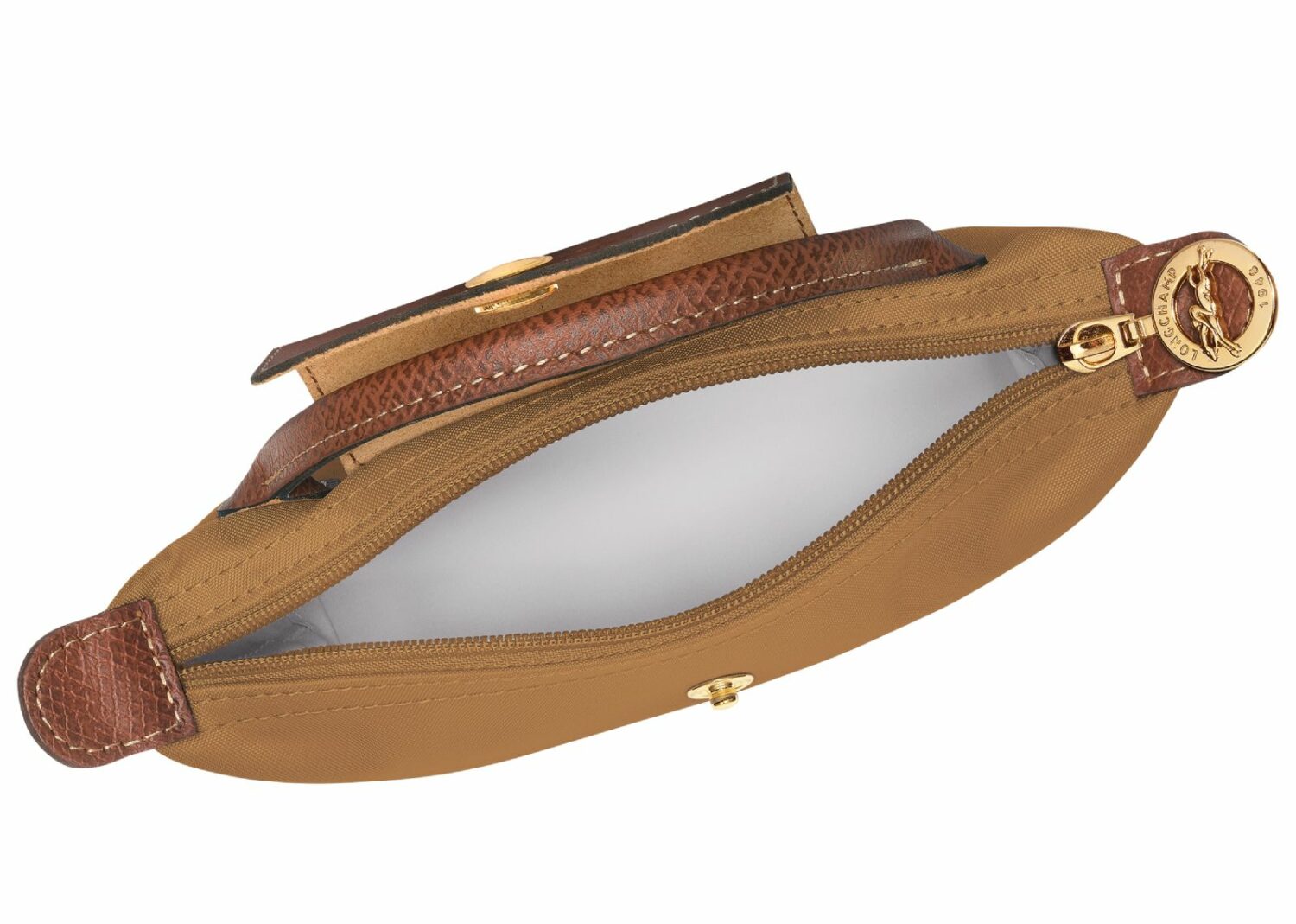 longchamp le pliage original pouch with handle fawn