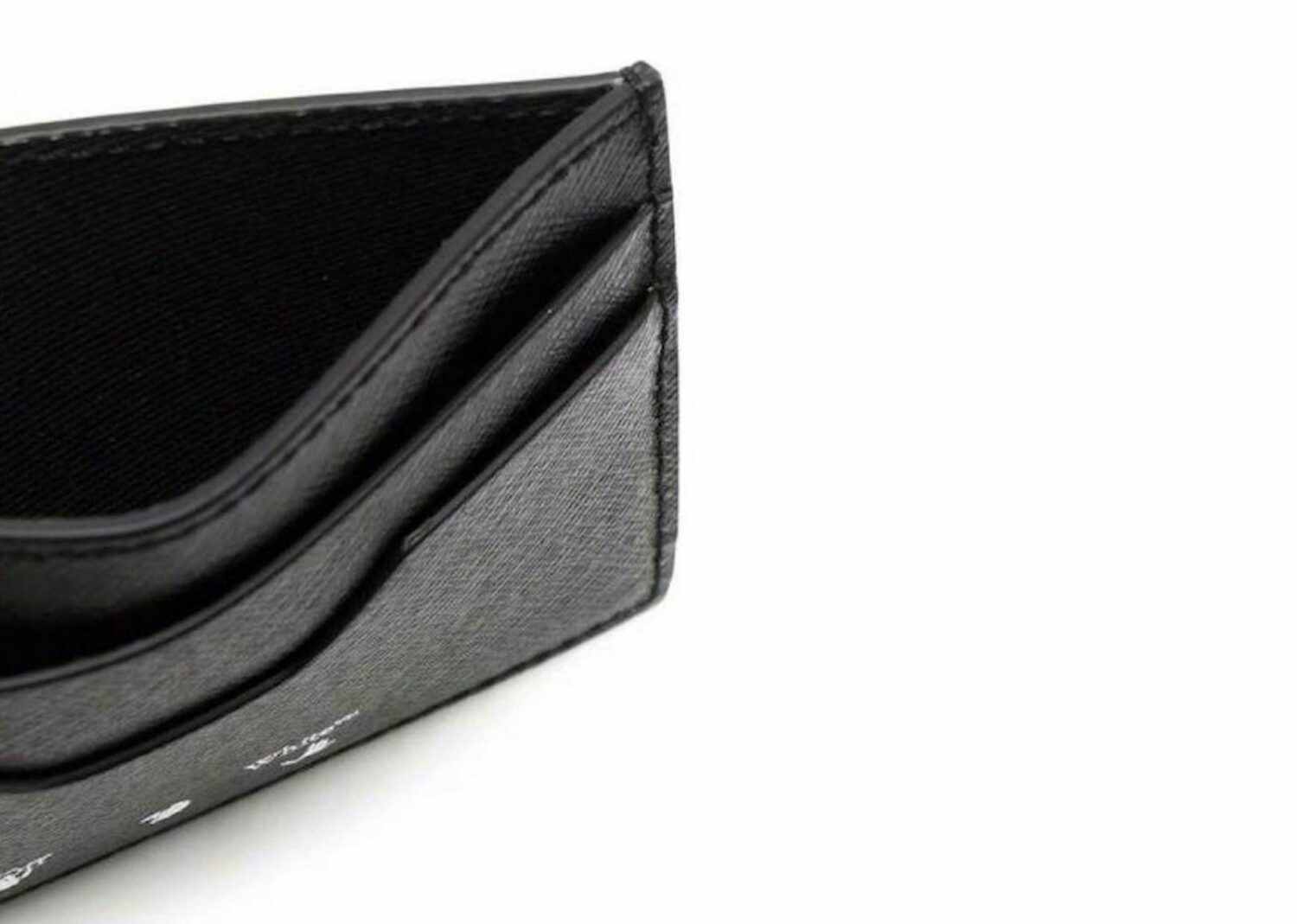 off white diag saf binder card holder black/white